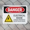 Signmission Electrical Room Storage Prohibited Danger Sign, Plastic, 10in W x 7in L, 2PK OS-2PACK-DS-P-710-L-2233 - alternate 7